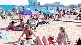 Barcelona beach walk, beach Barceloneta????️walking Spain best beaches