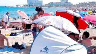 Barcelona beach walk, beach Barceloneta????️walking Spain best beaches