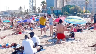 Barcelona beach walk, beach Barceloneta????️walking Spain best beaches