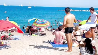 Barcelona beach walk, beach Barceloneta????️walking Spain best beaches