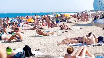 Barcelona beach walk, beach Barceloneta????️walking Spain best beaches