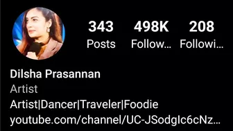 dilsha instagram followers down 530K to 498K അണ്ണാ ഒരു dislike ബട്ടൺ???? Asianet biggboss season4