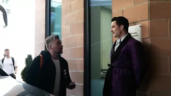 Funny! | Troy Hawke GREETS Man City players onto their US Tour! | Greeters Guild