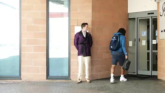 Funny! | Troy Hawke GREETS Man City players onto their US Tour! | Greeters Guild