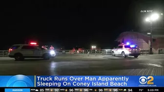 Truck runs over man sleeping on Coney Island beach