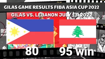 GILAS PILIPINAS vs JAPAN Mens 5x5 Basketball GAME SCHEDULE TODAY July 19, 2022 | Fiba Asia Cup