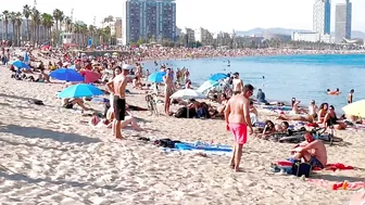 Beach Sant Sebastia, Barcelona beach walk ????walking Spain best beaches