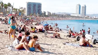 Beach Sant Sebastia, Barcelona beach walk ????walking Spain best beaches