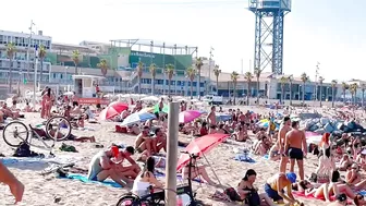 Beach Sant Sebastia, Barcelona beach walk ????walking Spain best beaches