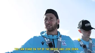 ROOF HANG: Daredevil Joel Ward takes on the Vertigo challenge at Optus Stadium