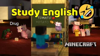 Using Minecraft to study Funny English????????【My Best Work Compilation】　#parotter #MINECRAFT