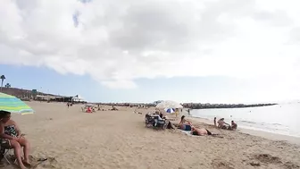 Walking Tour Barcelona Spain. Beach Walk 4k. Summer 2022