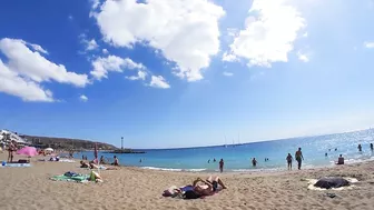 Walking Tour Barcelona Spain. Beach Walk 4k. Summer 2022