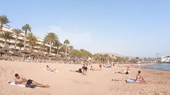 Walking Tour Barcelona Spain. Beach Walk 4k. Summer 2022