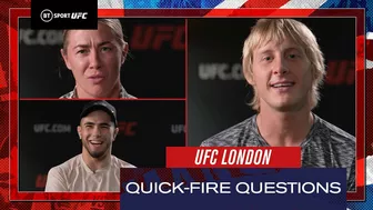 Quick-fire questions: Who'd play 'Paddy the Baddy?', Hardest Hitters, Celebrity Fights | UFC London