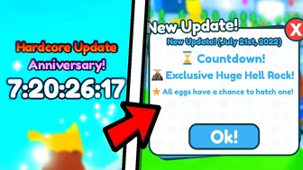 ???? NEW HARDCORE UPDATE COUNTDOWN IS HERE! + Limited Time HUGE HELL ROCK! (Pet Simulator X)