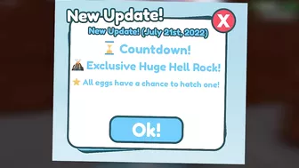 ???? NEW HARDCORE UPDATE COUNTDOWN IS HERE! + Limited Time HUGE HELL ROCK! (Pet Simulator X)