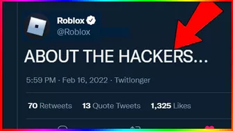 Roblox's Response To The Hackers... (Roblox)