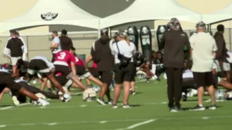 Raiders first practice, early stretching - July 21, 2022