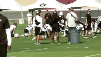 Raiders first practice, early stretching - July 21, 2022