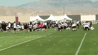 Raiders first practice, early stretching - July 21, 2022