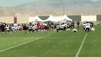 Raiders first practice, early stretching - July 21, 2022