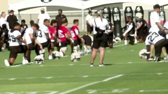 Raiders first practice, early stretching - July 21, 2022