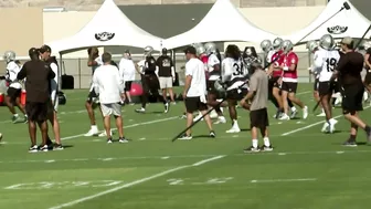 Raiders first practice, early stretching - July 21, 2022