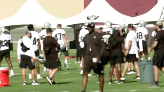 Raiders first practice, early stretching - July 21, 2022