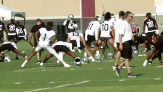 Raiders first practice, early stretching - July 21, 2022