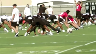 Raiders first practice, early stretching - July 21, 2022