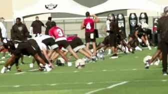 Raiders first practice, early stretching - July 21, 2022