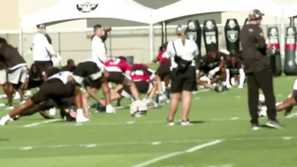 Raiders first practice, early stretching - July 21, 2022