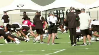 Raiders first practice, early stretching - July 21, 2022