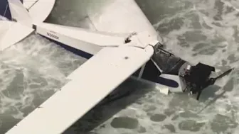 Crash landing: Plane lands in ocean in California, near Huntington Beach