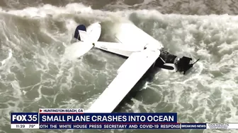 Crash landing: Plane lands in ocean in California, near Huntington Beach