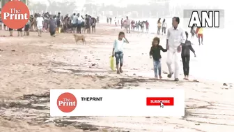 Jellyfish washed ashore on Mumbai's Juhu Beach