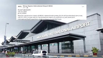 TRAVEL UPDATE; MANILA INTL AIRPORT ANNOUNCEMENT MORE FLIGHTS ARE DIVERTED