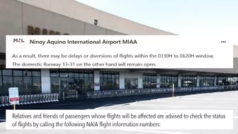 TRAVEL UPDATE; MANILA INTL AIRPORT ANNOUNCEMENT MORE FLIGHTS ARE DIVERTED