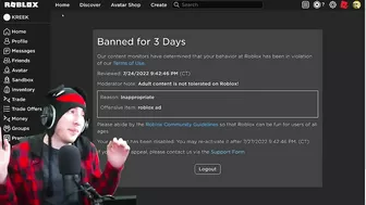 Roblox Banned Me For 3 Days...