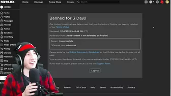 Roblox Banned Me For 3 Days...