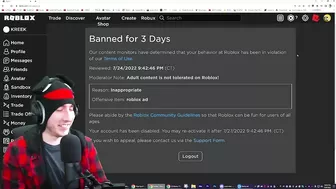 Roblox Banned Me For 3 Days...