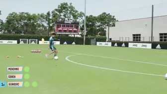 ????Allegri vs McKennie vs Vlahovic in Post Training Crossbar Challenge! | Juventus on the Road