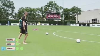 ????Allegri vs McKennie vs Vlahovic in Post Training Crossbar Challenge! | Juventus on the Road