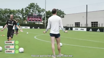 ????Allegri vs McKennie vs Vlahovic in Post Training Crossbar Challenge! | Juventus on the Road