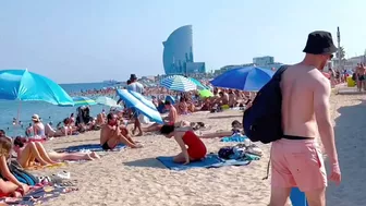 Barcelona beach walk, beach Barceloneta/ walking Spain best beaches