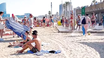 Barcelona beach walk, beach Barceloneta/ walking Spain best beaches