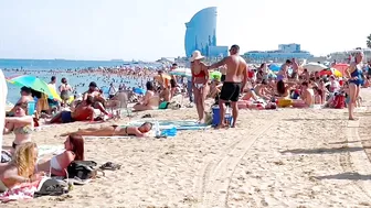 Barcelona beach walk, beach Barceloneta/ walking Spain best beaches