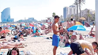 Barcelona beach walk, beach Barceloneta/ walking Spain best beaches