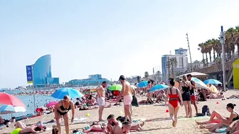 Barcelona beach walk, beach Barceloneta/ walking Spain best beaches